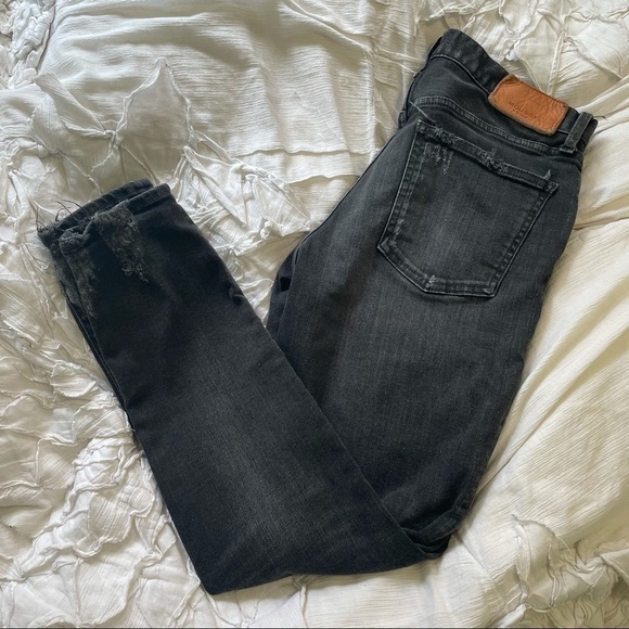 Moussy VINTAGE Velma Black-wash Distressed Skinny Jeans In Light Black 28 - Picture 9 of 11